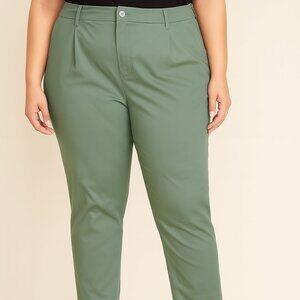 Ava And Viv  Womens Mid Rise Comfort Waist Pants Size 26w Olive Jeans Plus Size